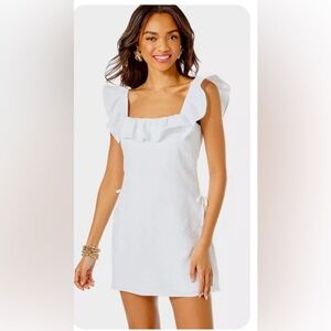 Lilly Pulitzer Zoya Romper in Resort White/Pineapple Pucker Jacquard NWT - 10